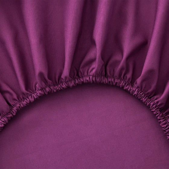Drap housse Percale Aubergine - Image 2
