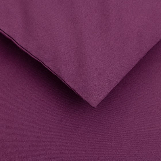 Housse de couette Percale Aubergine - Image 2